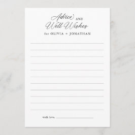 ブラックスクリプエレガントトモダン・ウェルウィッシュ アドバイスカード