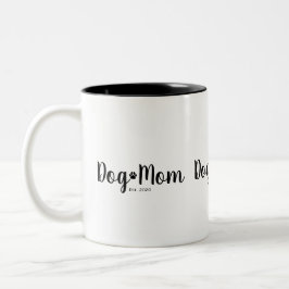 ブラックスクリプトで確立されたドッグママ ツートーンマグカップ