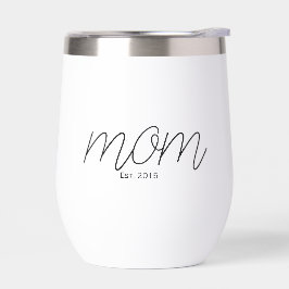 ブラックスクリプトで「Mom EST」デザインのママグッズ 