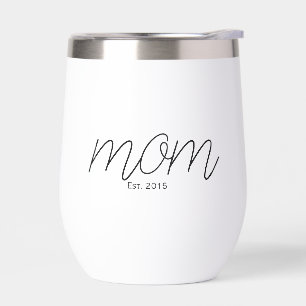 ブラックスクリプトで「Mom EST」デザインのママグッズ 