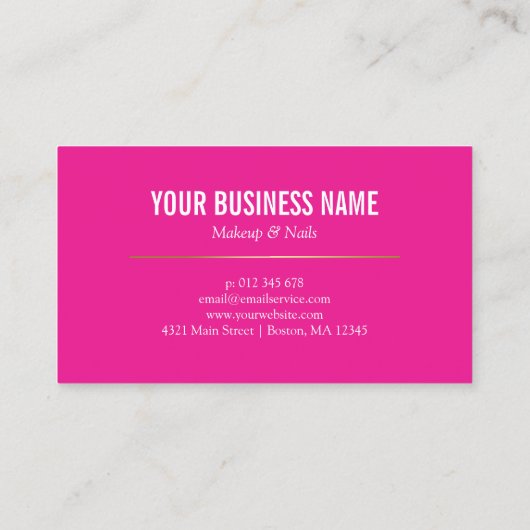 ブラックスクリプトと金ゴールドの点滅 名刺 (裏面)