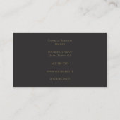 ブラックスクリプトのまつ毛写真のビジネスカード 名刺 (裏面)