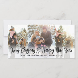 ブラックスクリプトのクリスマスと新年の4枚の写真 シーズンカード