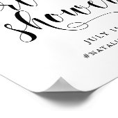 ブラックスクリプトはっきりした仮想ブライダルシャワーへようこそ ポスター (角)