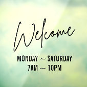 ブラックスクリプトウェルカムビジネスストア時間 ウィンドウサイン (シート3)