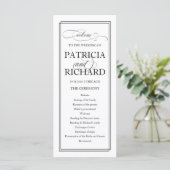 ブラックスクリプトエレガントな結婚式プログラム プログラム (スタンド正面)