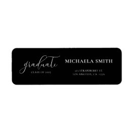 ブラックスクリプトエレガントの卒業差出人住所 ラベル