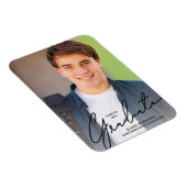 ブラックスクリプトオーバーレイ写真の卒業発表 マグネット (右側)