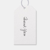 ブラックスクリプトクラフトありがとうギフトラベル ギフトタグ (正面)