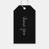 ブラックスクリプトサンキューギフトラベルブラック ギフトタグ (正面)
