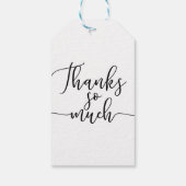 ブラックスクリプトタイプ感謝そう多くのお願い ギフトタグ (裏面)