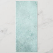 ブラックスクリプトフォントオンヴィンテージミントグリーン紙 メニュー (裏面)