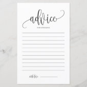 ブラックスクリプトブライダルシャワーアドバイスfor the Bride (正面)