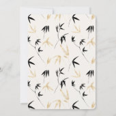 ブラックスクリプトポートレート卒業アーチ写真 案内状 (裏面)