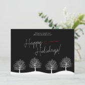 ブラックスクリプトモダンツリーズホリデーズ名刺 シーズンカード (スタンド正面)