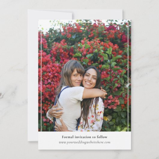 ブラックスクリプト両面フォト日付の保存 セーブザデート (裏面)