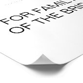 ブラックスクリプト予約結婚テーブルの符号 ポスター (角)