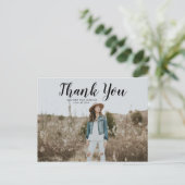 ブラックスクリプト卒業ありがとうはがき ポストカード (スタンド正面)