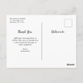 ブラックスクリプト卒業ありがとうはがき ポストカード (裏面)