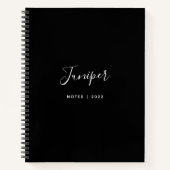 ブラックスクリプト名ノートブモダンックミニマルス ノートブック (正面)