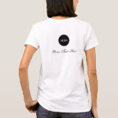 ブラックスクリプト名 ビジネス ロゴ ヘア メイク Tシャツ (裏面)