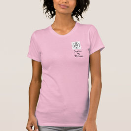 ブラックスクリプト従業員名ビジネスアイラッシュロゴ Tシャツ