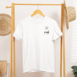 ブラックスクリプト従業員名ビジネスロゴネイル Tシャツ