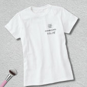 ブラックスクリプト従業員名ビジネス ロゴ メイクアップ Tシャツ