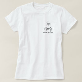 ブラックスクリプト従業員名ビジネス ロゴ メイクアップ Tシャツ