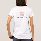 ブラックスクリプト従業員名ビジネス ロゴ Tシャツ (裏面)