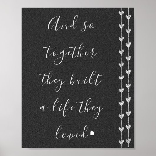 ブラックスクリプト感動的ラブ引用文 ポスター (正面)