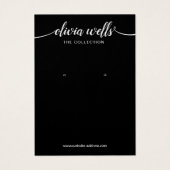 ブラックスクリプト書道フォントイヤリングディスプレイ (正面)