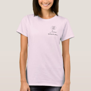 ブラックスクリプト社員名ビジネス ロゴマスカラ Tシャツ