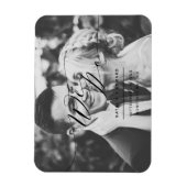 ブラックスクリプト私たちはエレガントな結婚式の写真を行う マグネット (縦)