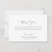 ブラックスクリプト葬儀ありがとう サンキューカード (正面)