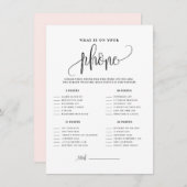 ブラックスクリプト電話シャワーゲームの内容 エンクロージャーカード (正面/裏面)