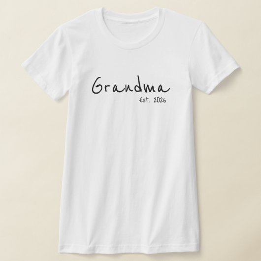 ブラックスクリプト おばあちゃん設立 Tシャツ (レイダウン)