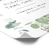 ブラックスクリプトeucalyptus結婚式の引き出物 ポスター (角)