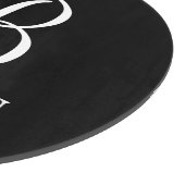 ブラックスクリプパーソナライズされたトモノグラムと名前 カッティングボード (角)