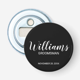 ブラックスクリプモダントのパーソナライズされたGroomsman 栓抜き
