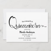 ブラックスクリプモダントミニマルクインセアニラ15 招待状 (正面)