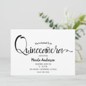 ブラックスクリプモダントミニマルクインセアニラ15 招待状 (スタンド正面)