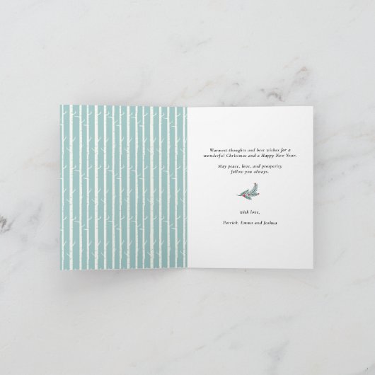 ブラックスクリプモダント冬のメリー町ミニマリスト シーズンカード (内部)