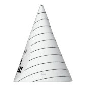 ブラックスクリプモダント30th誕生日シック&ミニマリス パーティーハット (右)