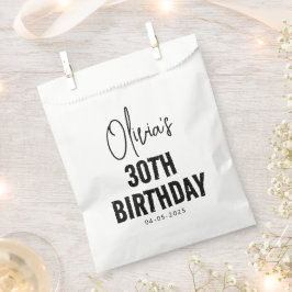 ブラックスクリプモダント30th誕生日シック&ミニマリス フェイバーバッグ