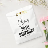 ブラックスクリプモダント30th誕生日シック&ミニマリス フェイバーバッグ (封をした状態)