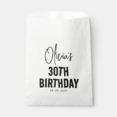 ブラックスクリプモダント30th誕生日シック&ミニマリス フェイバーバッグ (正面)