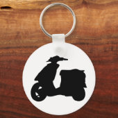 ブラックスクーターのアイコン キーホルダー (正面)