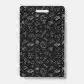 ブラックスクールアイコンホームスクール学生IDバッジ バッジ (Back)