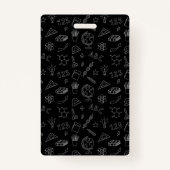 ブラックスクールアイコンホームスクール学生IDバッジ バッジ (裏面)